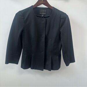 Banana Republic Jacket 3/4 Sleeves Button Snap Closure Black Size 4